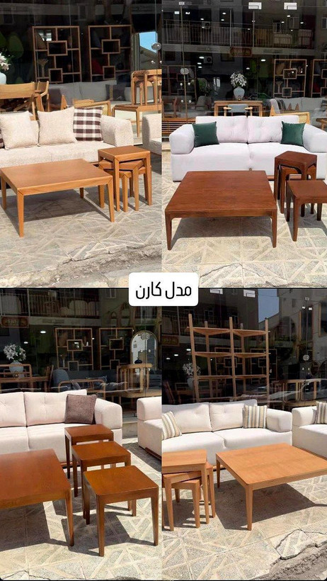 میز جلومبلی و عسلی مدل کارن 4 تیکه